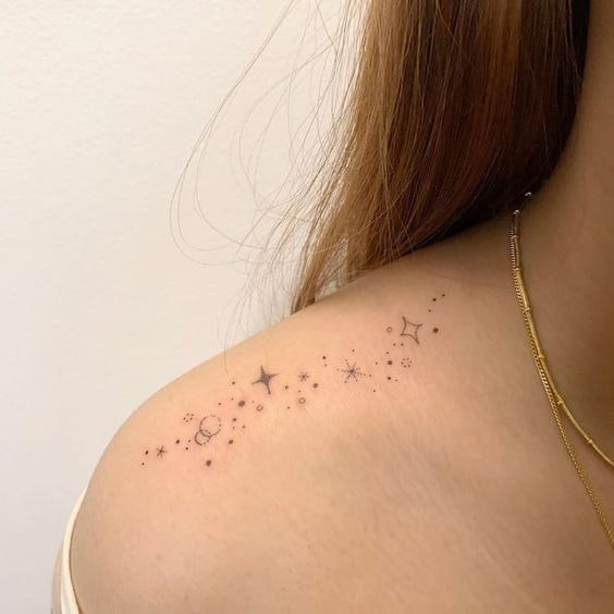 tatuaj cu planete pentru femei